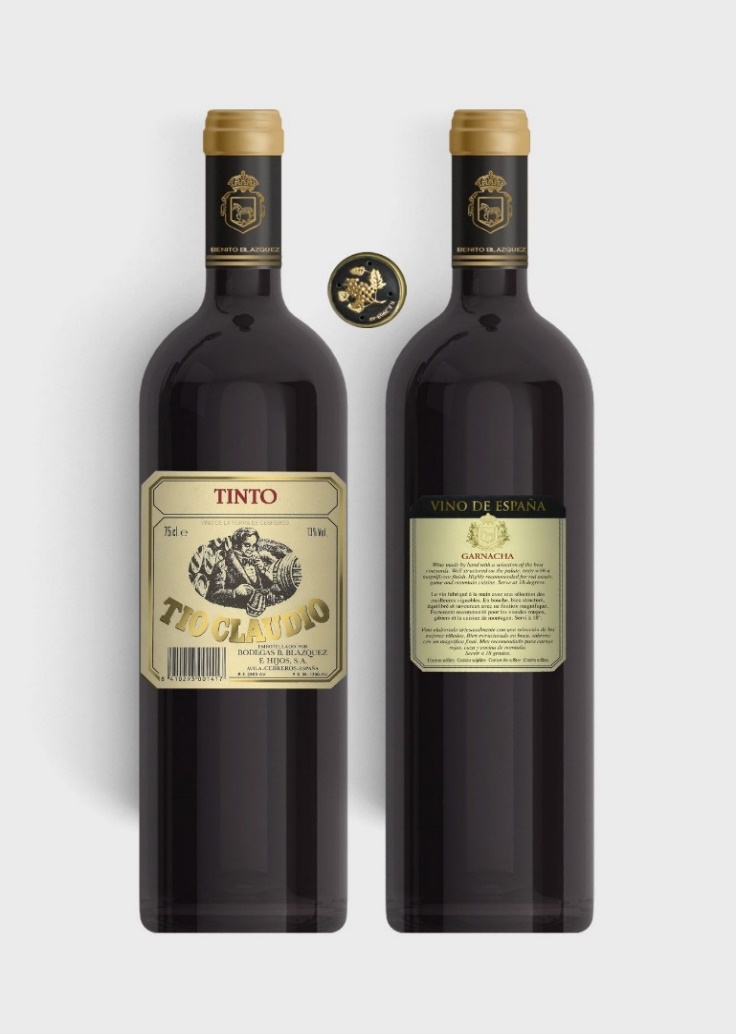 Benito Blázquez - Botella de Vino Tinto Tío Claudio